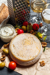 Mix cheese on the table
