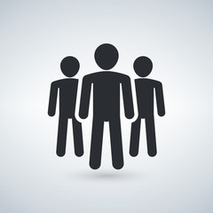 Group of people or group of users friends flat icon for apps and websites