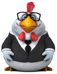 Fun chicken - 3D Illustration