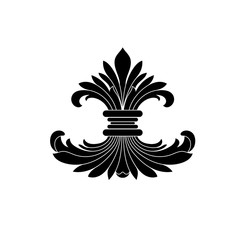 Vintage baroque ornament, corner. Retro pattern antique style acanthus. Decorative design element filigree calligraphy vector. - stock vector