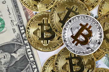 Bitcoin monnaie virtuelle argent piece salaire paiement echange change taux bourse 
