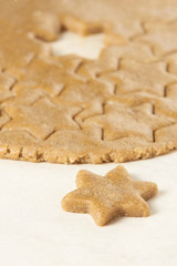 Gingerbread Cookie. Little Star. Delicious dessert. White background