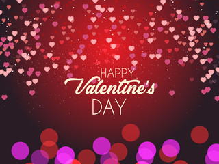 Valentine's day sale background. bokeh, heart pattern vector illustration. EPS 10