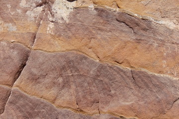 Farben im Sandstein am hohen Opferplatz von Petra in Jordanien 