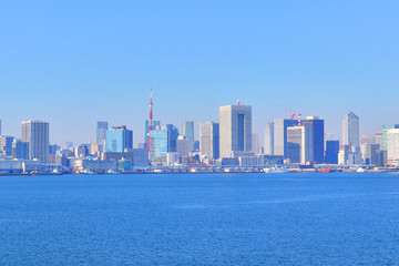 Fototapeta na wymiar View of Tokyo Bay, Japan
