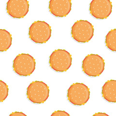 Seamless vector pattern with burger