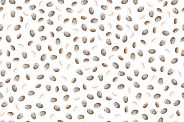 Chia seeds vector seamless pattern