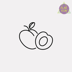 apricot line icon