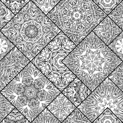 Seamless mandala pattern. Vector endless illustration