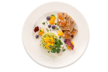Apple celery tartar with dessert
