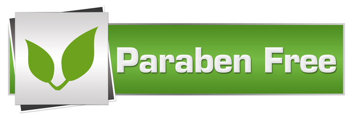 Naklejka premium Paraben Free Green Grey Horizontal 