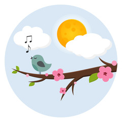 Frühling Flat Design Icon