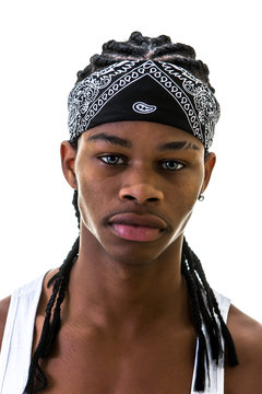 Young stylish black man with do-rag