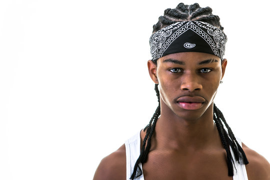 Young African-American man in do-rag