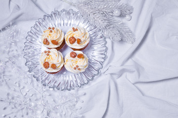 Obraz na płótnie Canvas Homemade cupcakes. muffin