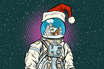 Christmas astronaut with dreams of gingerbread house © studiostoks
