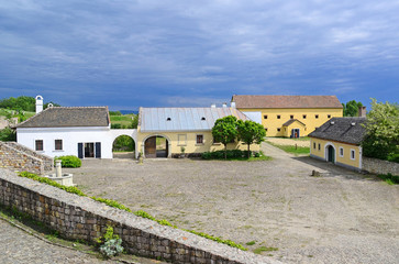 Fototapeta na wymiar Old buildings in Dunabogdany, Hungary