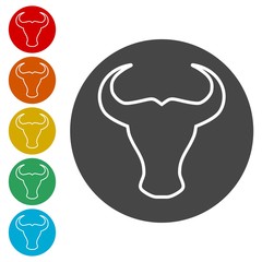 Bull icon vector 