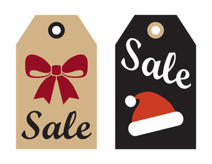 Sale Promo Tags Ready to Use Labels Xmas Symbols