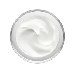 Fotobehang Jar with body cream on white background © Africa Studio