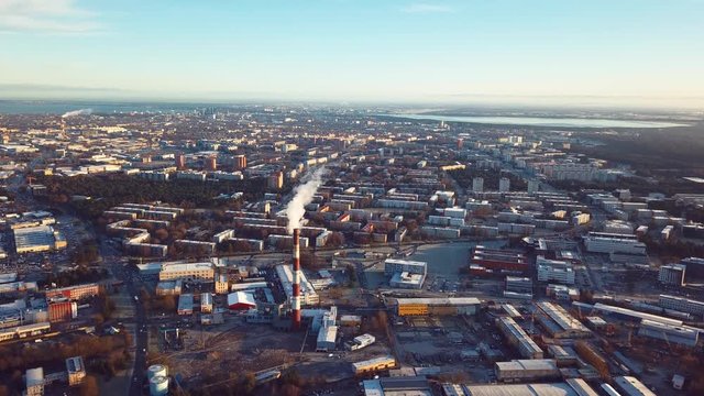 Aerial view of city Tallinn Estonia