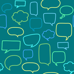 Speech bubbles seamless pattern. Texture for wallpaper, fills, web page background.