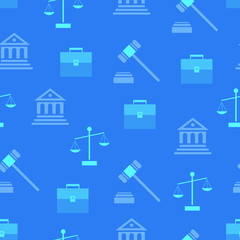 Seamless Pattern with Law Symbols on Background