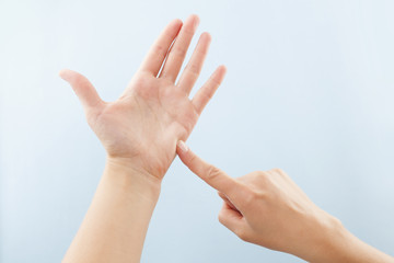 BSL Fingerspelling alphabet.