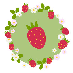 erdbeeren, muster, erdbeermuster