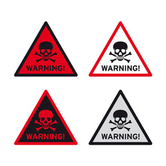 Toxic poison icon symbol sign set