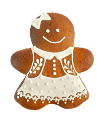 gingerbread man on white background
