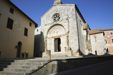 chiesa, collegiata, san quirico d'orcia, toscana, italia