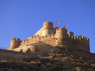 Naklejka premium Castillo de Biar. Pueblo de la Comunidad Valenciana, España, situado en el interior de la provincia de Alicante, en la comarca del Alto Vinalopó
