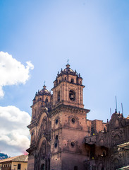 Fototapeta na wymiar tower of a cathedral in Cusco 