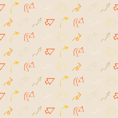 Seamless pattern with vector arrows for your design