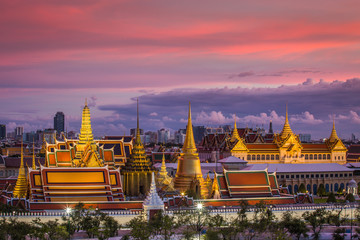 Wat phra keaw and Grand palace at Bangkok City, Thailand
