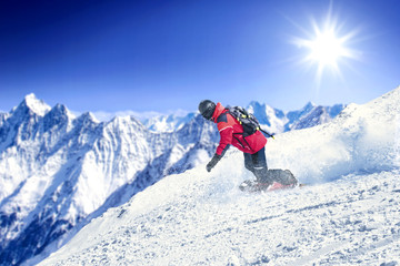 Fototapeta na wymiar winter time and skier 