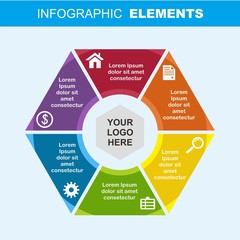 template, chart, infographic design with nice shape and nice color