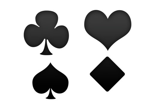 Símbolo de cartas de poker. 