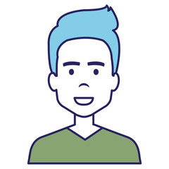 young man avatar character vector illustration design