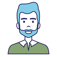 young man avatar character vector illustration design