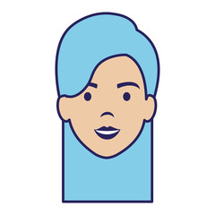 beautiful woman head avatar character vector illustration design