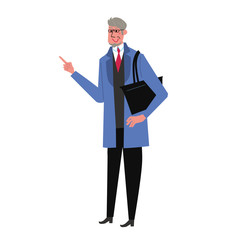 働く　高齢者　男性　イラスト
