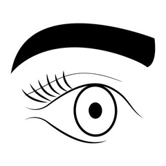 Obraz premium eye with eyebrow icon