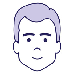 young man head avatar character