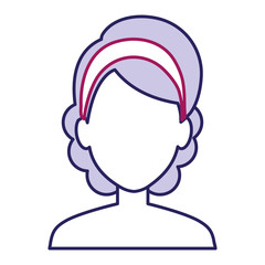 beautiful woman shirtless avatar character vector illustration design