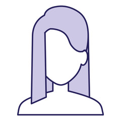 beautiful woman shirtless avatar character vector illustration design