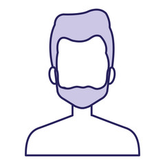 young man shirtless avatar character vector illustration design