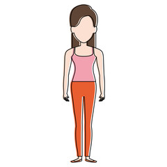 beautiful woman avatar character vector illustration design