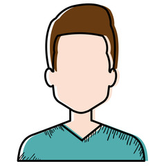young man avatar character vector illustration design